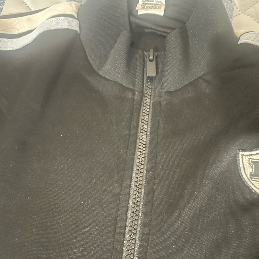 VS PINK Track Star Full Zip Jacket in Black Size S 🖤🩵🤍 - Picture 6 of 7